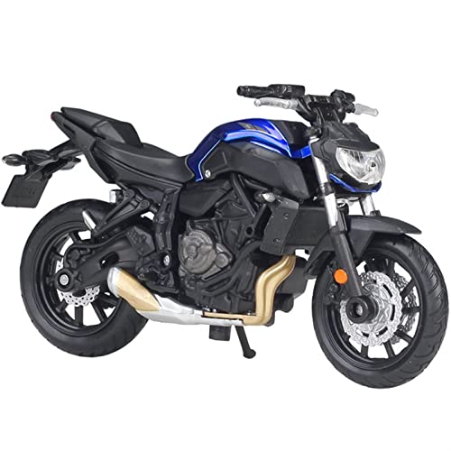 Réplique Yamaha MT-07 1:18 en métal moulé stable, fini les miniatures fragiles de vitrine