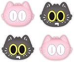 PlayVital Joystick Caps for Nintendo Switch/OLED, Thumbstick Caps for Switch Lite, Analog Cover for Joycon Thumb Grip - Moonlight Cat