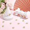 Beebeecraft 12Pcs Heart Beads Real 13x12x4mm 18K Gold Plated Brass Small Polaris Compass Love Shape Cubic Zirconia Beads for Jewelry Making Necklace Bracelets Valentines Day DIY Craft Supplies #3