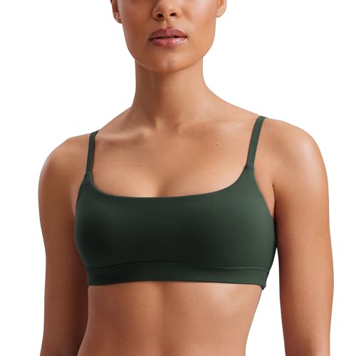 Image of CRZ YOGA Butterluxe Scoop Neck Sports Bras | Light Support, Removable Pads, Yoga, Extremely Soft, U Back, Adjustable Spaghetti Straps, for Women