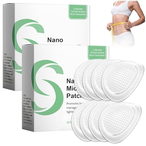 TOGETDREAM 2 Stück Nano Mikronadelpflaster, Langlebig Nano Mikronadelpflaster Abnehmen Oyikey SMGT-GLP-1 Mikronadel Pflaster, Nano Micronadel Pflaster Zum Abnehmen für Gewichtsverlust Frauen Männer