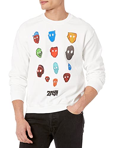 Zayn Malik Nil White Faces Crew Sweat, X-Large