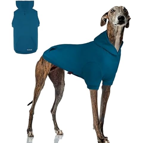 Kickred Dog Hoodie，Pet Warm Sweatshirt Pullover Dog Clothes with Pocket Cold Days Dog Outfits Chrismas Sweater with Leash Hole Spring Fall Winter Coat for Small Medium Large Dogs Cover