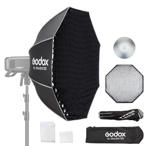 Godox UL 47'' Octagon Softbox Quick Release Bowens Mount Soft Box with Honeycomb Grid Light Diffusers Carry Bag for Bowens Mount COB Lights for SMALLRIG for Neewer for Aputure for Godox