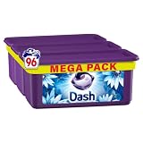 Dash Tout-en-1 Lessive Capsules avec Lenor, 96 Lavages (3 x 32 Pods), Envolée D’air, Fraîcheur Exceptionnelle, Nettoyage en Profondeur, Fabriqué en France