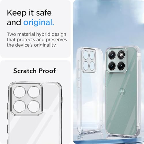 Image of Jkobi Silicone Back Cover Case for Motorola Moto Edge 70 Fusion (Clear Shockproof Case with Camera Protection | Soft and Flexible | Transparent)