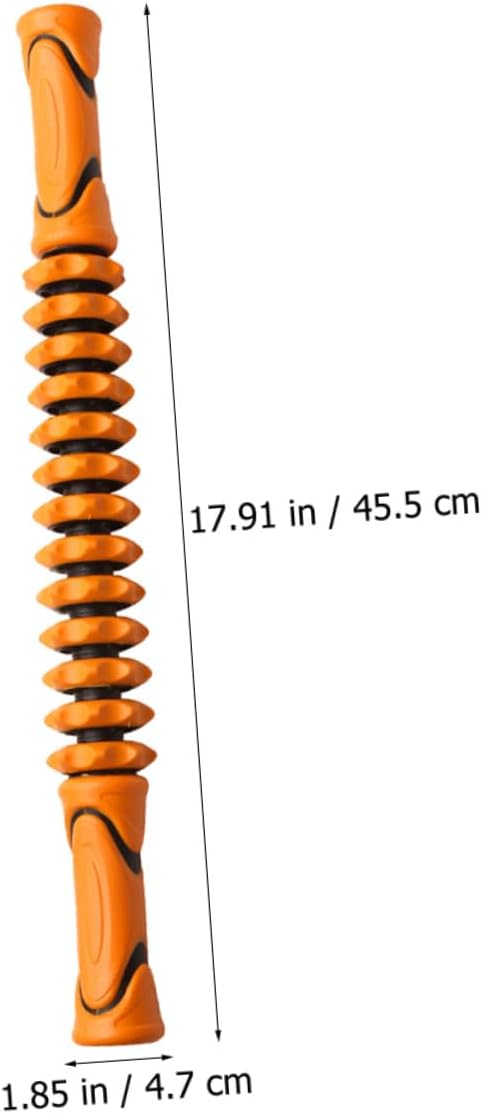 Mikinona Multi-Functional Muscle Massager Roller Stick for Back and Abdomen Exercise Relaxation Tool for Men and Women Orange Body Massage Roller for Home Use
