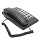 Universelles Multifunktionales Festnetztelefon KX - T504, Festnetztelefon mit Schreibtischkabel für Heimbüros und Hotels, Blitz- und Stummschaltung, Wahlwiederholung, Schwarze Farbe