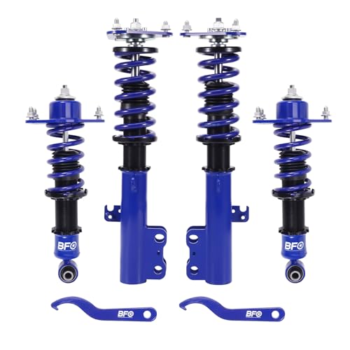 BFO Coilovers for Scion TC 2005-2010, Height Adjustable Full Coilovers Suspension Kit, Preset Damping Shock Absorber Struts, Lowering Kit Blue