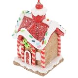 Amosfun Adorno Navideño De Casa De Pan De Jengibre Decoración Colgante para Árbol De Navidad Mini Adorno Navideño para Casa Piruleta De Caramelo Casa De Pan De Jengibre para Fiesta De