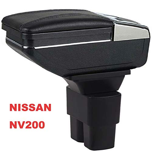 Apoyabrazos para NV200 NV 200 2010-2017 Reposabrazos Caja Consolas Almacenamiento con portavasos...