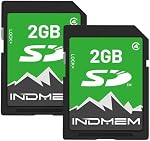 INDMEM SD Card 2GB 2Pack,Class 4 Flash Memory Card 2GB SLC Standard Secure Digital Cards for Legacy Digital Cameras, Trail Cams