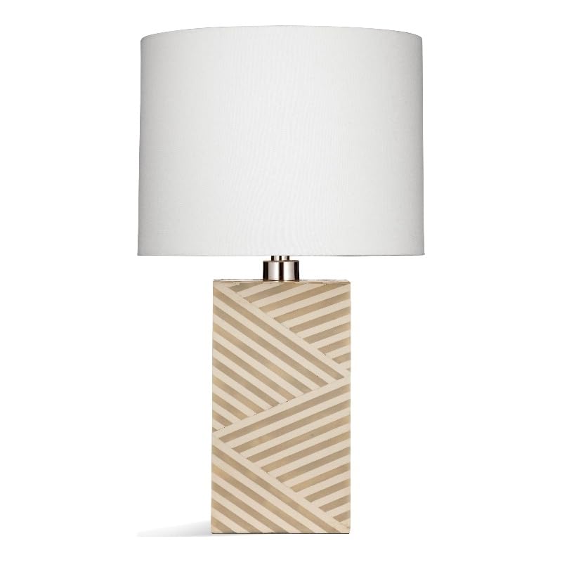 Bassett Mirror Gordon Table Lamp in Tan and Cream Resin and Bone