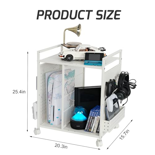 image for PLKOW Video Game Storage Rack, Game Storage Organizer for Consoles, Co