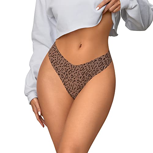 Image of DEANGELMON Seamless Thongs for Women No Show Thong Underwear Women Comfortable Multiple Pack