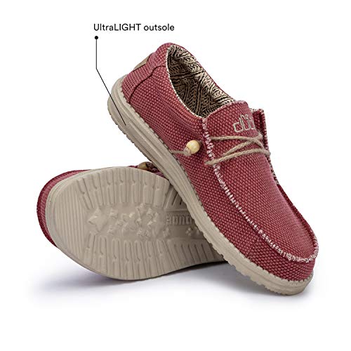 Image of Hey Dude Men's Moccasin, Pompeian Red, 13