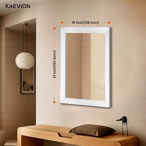 Image of Wall Hanging 1.75ft White Water Proof PVC Framed Mirror |Wall Mirror for Bedroom or Bathroom |Home Decor Wall Mount for Bedroom Living-Room Vanity Farmhouse| washroom Mirror for Wall