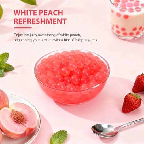 Image of Soeos Peach Popping Boba Pearls, 2.6 LB (1.2kg)