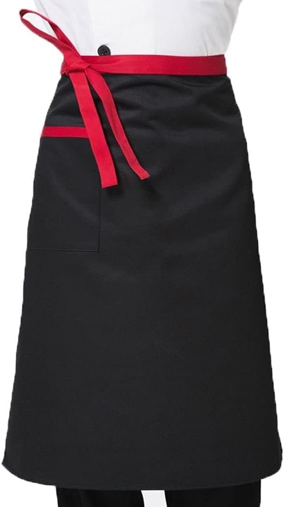 Chef Aprons for Men Women with ，Kitchen Bib Aprons Chef Half-Length Mid-Length Apron, Apron Hotel Restaurant Kitchen Chef Restaurant Western Food Chef Sleeveless Apron Men and Women Unisex Pinafore