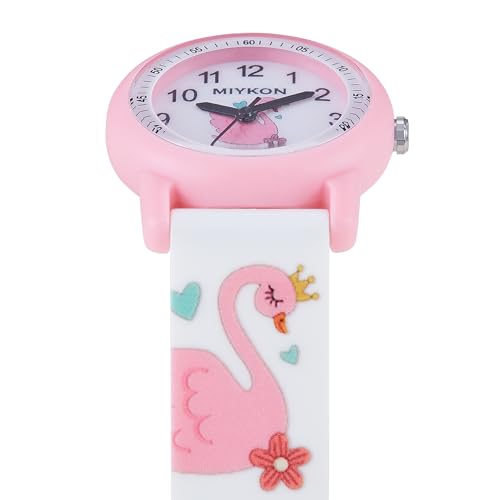 Image of Miykon Kids Watches for Boys and Girls - Educational Time-Telling Gift for Kids Aged 3-15, Toddlers, Preschoolers, and School-Aged Children - Easy to Read Analog Watch, Soft Resin Band, Japanese Quartz, 100M Water Resistant