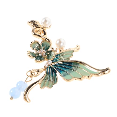 Broche de papillon élégante en alliage et perles pour sublimer vos tenues de cérémonie