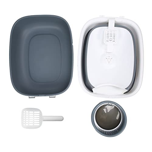 Caixa de areia de gato, caixa de areia de gatinho de alta face e totalmente fechada com calça de gat