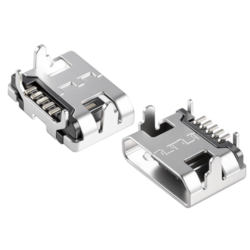 Conector Micro USB Hembra 5 Pin 90° Pack 20 Pzas miniatura 1