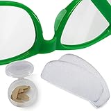 Setex Gecko Grip Ultra-Thin 0.6mm Anti-Slip Nose Pads for Eyeglasses (5 Clear Pair), USA Made, Micro-Structured Fibers, 0.6mm x 7mm x 16mm