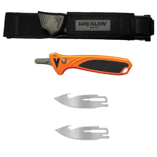Havalon Talon Hunting & Fishing Knife Set with Quik-Change II Handle, Gut Hook Blades & Hip Holster for Field Use