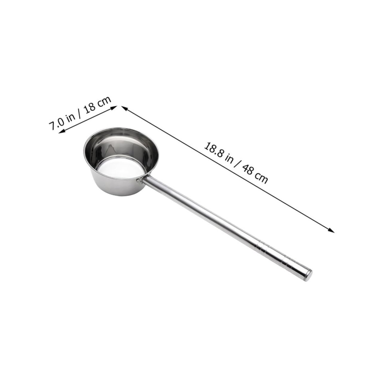 NAMOARLY Stainless Steel Long Handle Water Spoon Kitchen Water Scoop Ladle for Clean Vegetables Fruits
