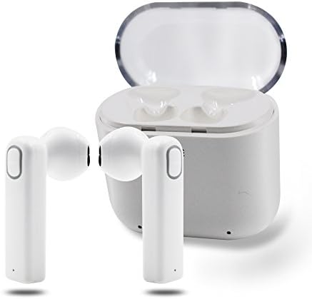 Wireless Earbuds Mini In-Ear Headsets Stereo Sports Earphone , Dual Bluetooth Headphones V4.2 True Earpiece Sweatproof with Charging Box Noise Cancelling for iPhone Samsung Smartphone & Sports