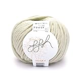 GGH Husky | Mezcla de Lana Virgen - súper voluminosa y Suave - 50g de Lana en Ovillo - Adecuada para Tejer y Hacer Ganchillo | Color 028 - Marmorgrau