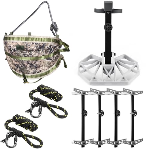 UIIHUNT Complete Tree Saddle Hunting System Kit, Includes 12