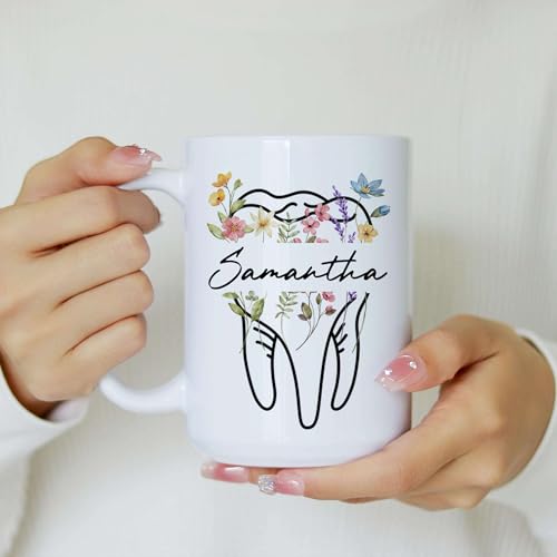 Taza cerámica para dentista personalizada 11 oz miniatura 3