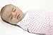 SwaddleDesigns Large Receiving Blanket, Ultimate Swaddle for Baby Girls, Softest US Cotton Flannel, Best Shower Gift, Made in USA, Brown Polka Dots on Pastel Pink (Mom's Choice Award Winner)