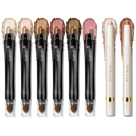 LUXAZA PRO Cream Eye Shadow Eyeliner Makeup Sticks, Highlighter Brightener Pencil Classic-A003 + Multi-use-S1M2 Cover