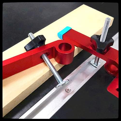 2 Pack T Screw and 2 Pack M8 Plastic Handle Nut Clamp Set,Universal T-Track Bolts Knobs Easy Gripping T Slot Bolts and Knobs T Track Clamp for Woodworking Jigs and Fixtures