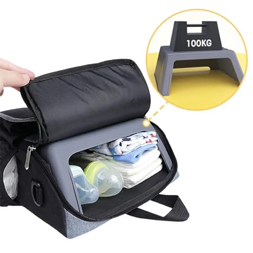 Cadeira para saco de fraldas | Assento de bebê portátil 2 e 1 e bolsa de fraldas | Bolsa organizador