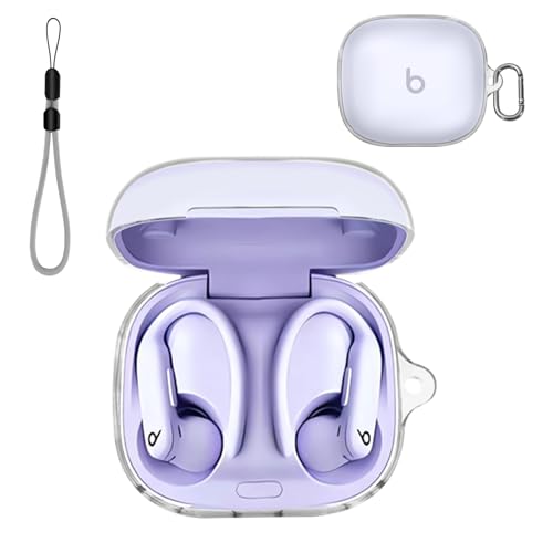 Beats Powerbeats Pro 2 用 ケース カバー【YANMONGI】ワイヤレス イヤーホン クリア 透明 保護カバー TPU素材 黄変防止 保護ケース 充電ケースカバー 可視LEDライト 耐衝撃 落下防止 防水 防塵 指紋防止 キズ防止 全