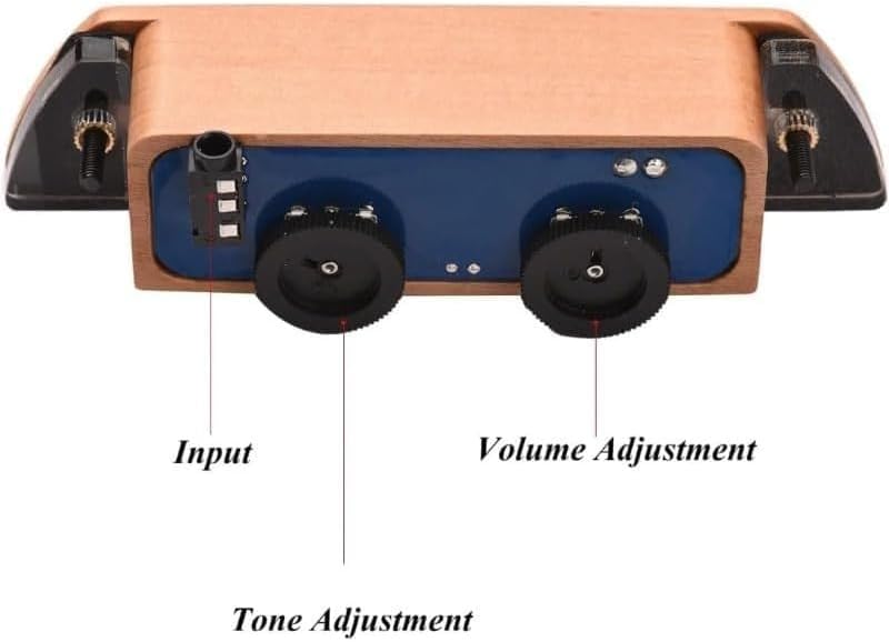 Acoustic Guitar Pickup Passive Magnetic Soundhole Mount with Volume Tone Control for Steel String Guitar Stage Studio Recording Performance Use
