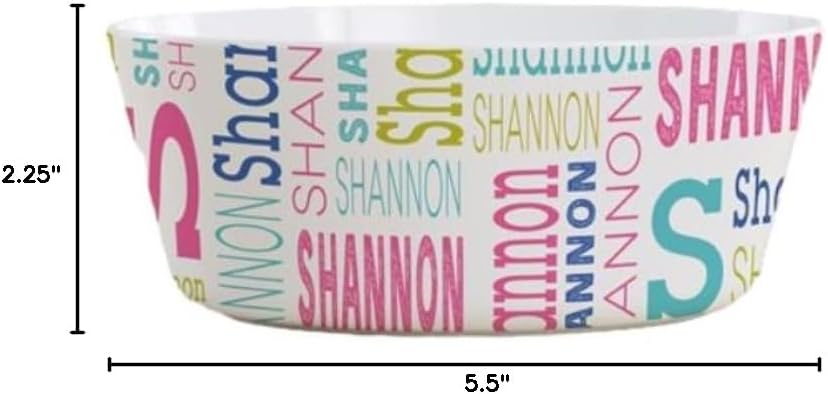 Personalization Universe Repeating Name Personalized Kids Bowl