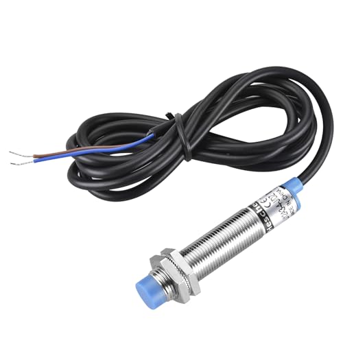 Heschen M12 - Sensor de proximidad inductivo sin blindaje tipo LJ12A3-4-J/DZ detector 4 mm 90-250 VAC 400 mA normalmente cerrado (NC) 2 cables