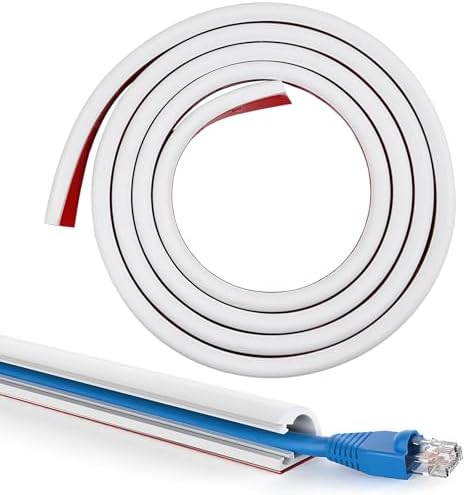 2m Semi Circular Cable Trunking, Self Adhesive Wire Cover, Flame ...