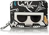 KARL LAGERFELD Maybelle SLG Wallet, Cartera Mujer, Negro/Naranja, Talla única