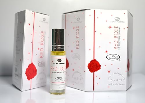 Al-Rehab - Huile de parfum Rose Rouge - Boîte de 6 x 6 ml