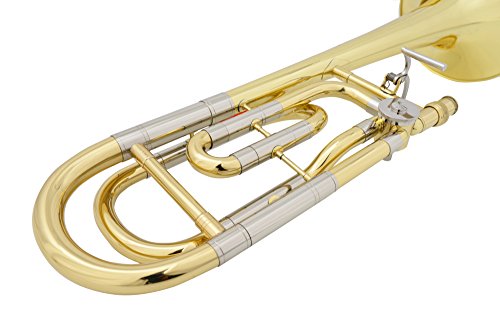 Glory High Grade Bb/F Key Intermediate Tenor Trombone With Case And 61/2Mouthpiece, Gold Finish, Click To See More Choice #TOP3