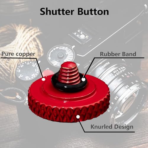 Camera Shutter Button (2 Pack/Red) Upscale and Delicate Soft Shutter Release Button