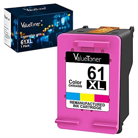 Valuetoner Remanufactured Ink Cartridges Replacement for HP 61XL 61 XL to use with Envy 4500 Deskjet 1000 1056 1510 1512 1010 1055 OfficeJet 4630 Printer ( 1 Tri-Color ) Cover