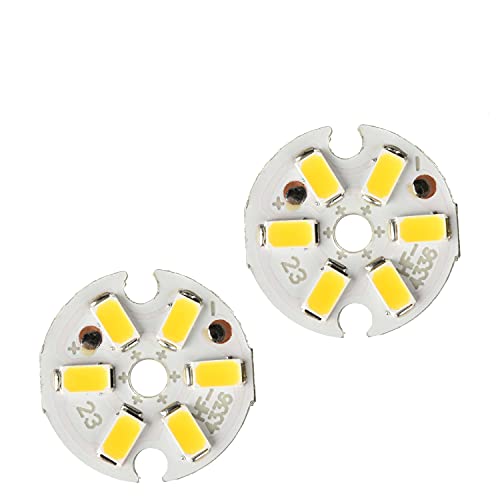 Image of Othmro 4PCS 300mA 3W LED Chip Bulb, 9-11V Super Round LED Chip Bulb Surface Mounted Devices Light Beads, Floodlight For Camper Light Bulb, Home Reading, Marine Lamps
