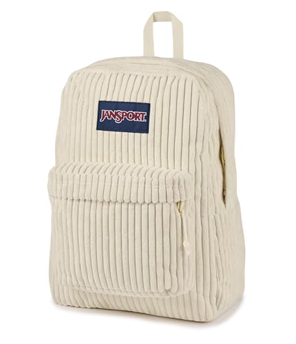 JanSport Superbreak Plus FX Backpack - Work, Travel, or Laptop Bag with Water Bottle Pocket - Surreal Corduroy Coconut2